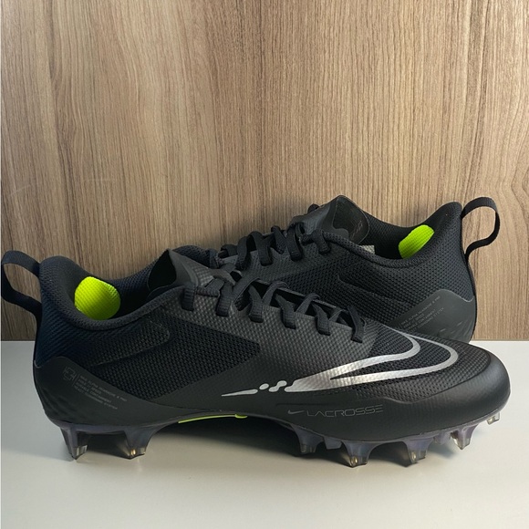 Nike Alpha Huarache 8 Pro Lax Lacrosse Black Cleats CW4439-005 Men’s Size 8 - Picture 9 of 10